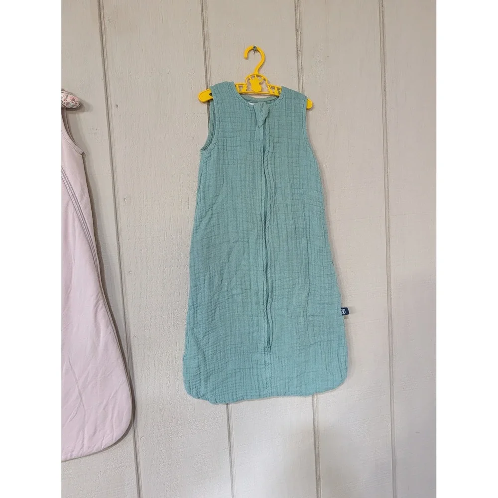 Kyte Baby Uni Organics Sleep Sack Bundle‎ Pink 1.0 TOG Green Muslin 6-12 M Small
